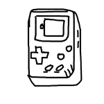 Dibujo para colorear Gameboy Clasico Para Pintar Y Colorear