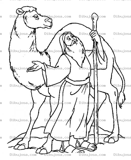 Dibujo para colorear Colorear Hombre Con Camello