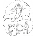 Dibujo para colorear Dibujo Biblico De La Asencion De Jesus Para Pintar Y Colorear