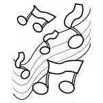 Dibujo para colorear Dulces Melodias Cantare Y Alabanzas Al Senor A Su Nombre Gloria Yo Dare Por Su Inefable Amor De Jesus El Nombre Dulce Es Para Mi Canta El Alma Mia Melodias A Mi Rey Dibujo De Notas Musicales Para Colorear