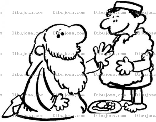 Dibujo para colorear Viejito Limosnero Para Colorear