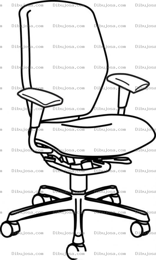 Dibujo para colorear Silla Ejecutiva Con Apoya Brazos Para Colorear