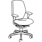 Dibujo para colorear Silla Ejecutiva Con Apoya Brazos Para Colorear