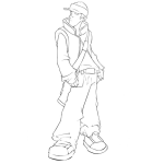 Dibujo para colorear Colorear Muchacho Cool