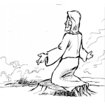 Dibujo para colorear Dibujo De JESUS Orando Para Pintar Y Colorear
