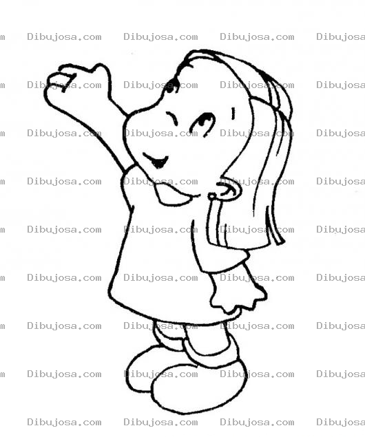 Dibujo para colorear Dibujo De Nina Pidiendo Dinero Para Pintar Y Colorear