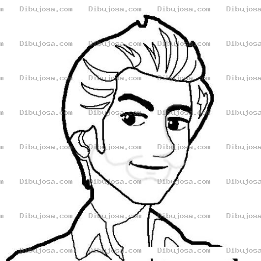 Dibujo para colorear Chico Con Gelatina En El Pelo Para Colorear