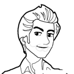 Dibujo para colorear Chico Con Gelatina En El Pelo Para Colorear