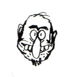 Dibujo para colorear Cara De Viejo Feo Y Horrible Para Colorear