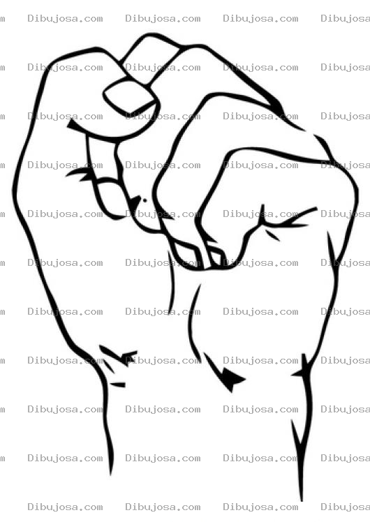 Dibujo para colorear Manodura Dibujo De Mano Empunada Para Pintar Y Colorear