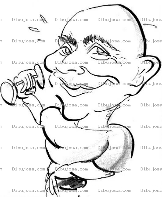 Dibujo para colorear Entrenador Personal Sin Pelo Para Pintar Y Colorear Instructor De Pesas Pelon Calvo Rapado