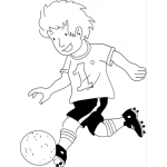 Dibujo para colorear Nino Rubio Futbolista Para Colorear