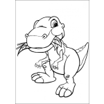 Dibujo para colorear Dibujo De Dinosaurio Vegetariano Comiendo Hojas Para Colorear