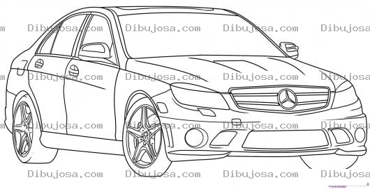 Dibujo para colorear Colorear carro Mercedez Benz
