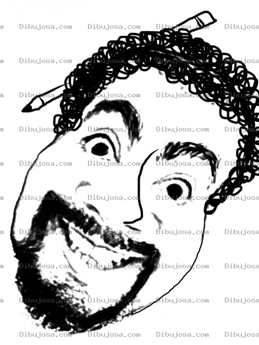 Dibujo para colorear Colocho Con Barba De Candadito Para Colorear