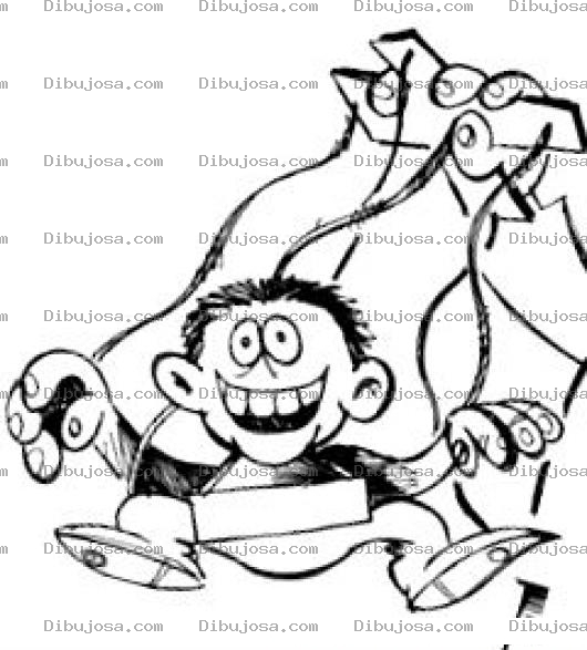 Dibujo para colorear Dibujo De Marioneta Para Pintar Y Colorear Titere Contento