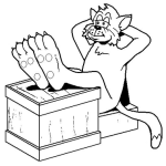 Dibujo para colorear Jefegato Dibujo De Gato Jefe Para Pintar Y Colorear Gatojefe