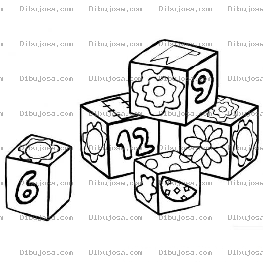 Dibujo para colorear Colorear cubitos
