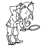 Dibujo para colorear Dibujo De Detective Investigador Privado Para Pintar Y Colorear