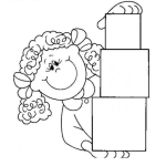 Dibujo para colorear Colorear ni a jugando con cubitos