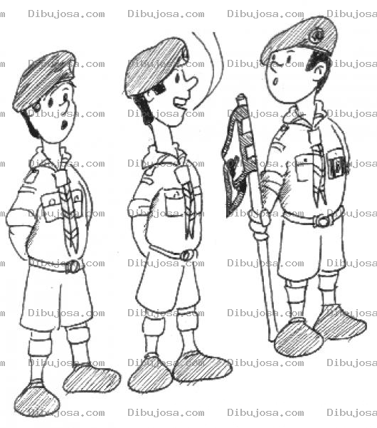 Dibujo para colorear Colorear Boyscouts