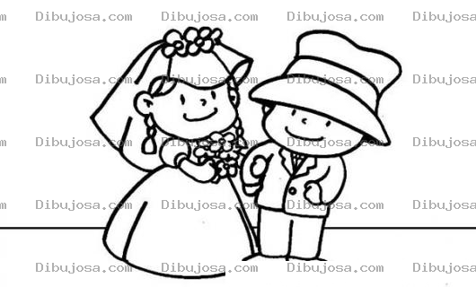 Dibujo para colorear Dibujo De Ninos Esposos Para Pintar Y Colorear
