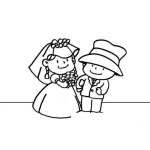 Dibujo para colorear Dibujo De Ninos Esposos Para Pintar Y Colorear