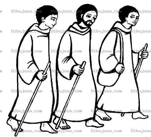 Dibujo para colorear 3discipulos Dibujo De Tres Disipulos Para Pintar Y Colorear A 3 Discipulos