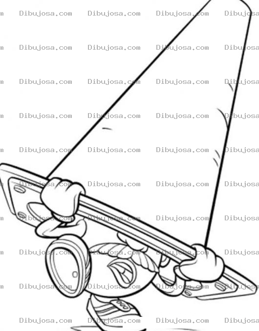 Dibujo para colorear Cara De Papa En Un Cono De Trafico Para Colorear