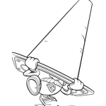 Dibujo para colorear Cara De Papa En Un Cono De Trafico Para Colorear