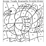 Dibujo para colorear Pintar Por Colores Dibujo De Pavo Para Pintarlo Segun El Numero