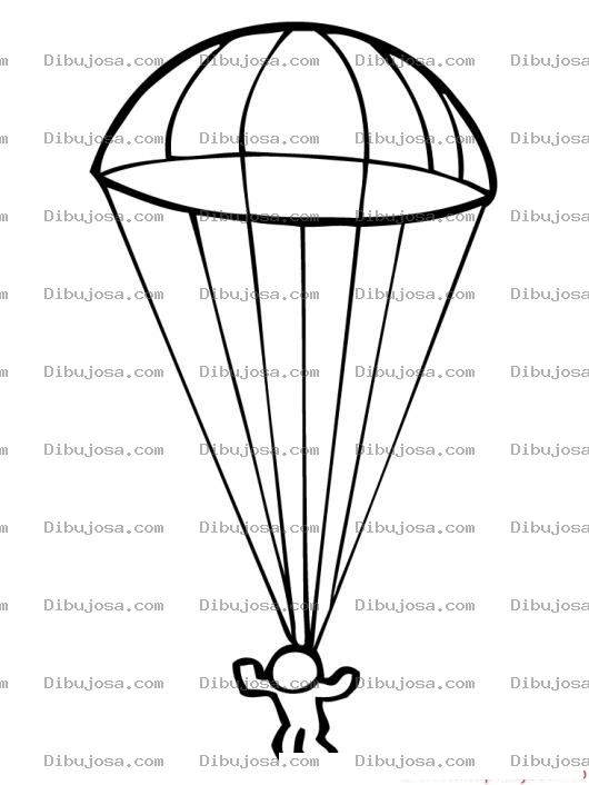 Dibujo para colorear Dibujo De Paracaidista Para Colorear