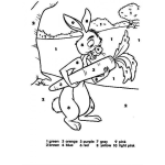 Dibujo para colorear Colorear Por Numeros En Ingles Conejo De Guini Pu