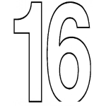 Dibujo para colorear Dibujo Del Numero 16 Para Pintar Y Colorear Numero16 Dieciseis