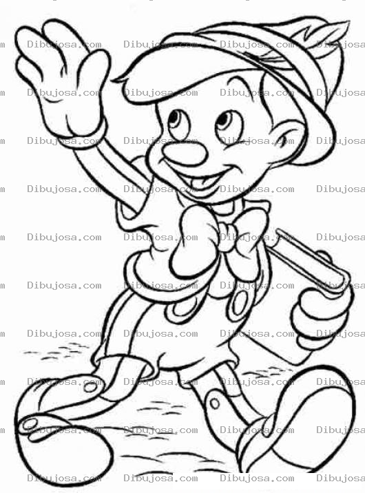 Dibujo para colorear Colorear Pinocho