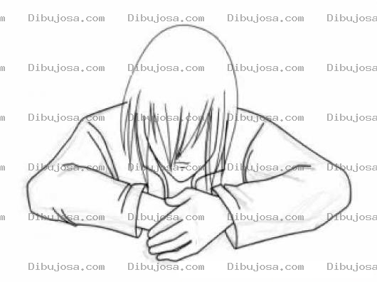 Dibujo para colorear Chino Arrepentido De Corazon Para Pintar Y Colorear