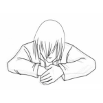 Dibujo para colorear Chino Arrepentido De Corazon Para Pintar Y Colorear