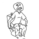 Dibujo para colorear Dibujo De Hombre Con Diarrea Para Colorear