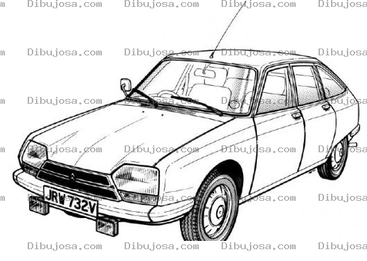 Dibujo para colorear Dibujo De Citroen Viejito Para Colorear