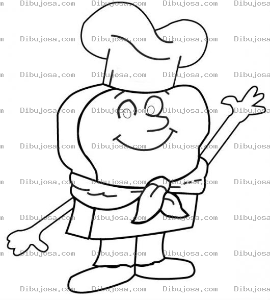 Dibujo para colorear Rodaja De Pan Sandwuich Para Pintar Y Colorear Rodajadepan
