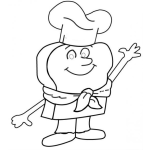 Dibujo para colorear Rodaja De Pan Sandwuich Para Pintar Y Colorear Rodajadepan