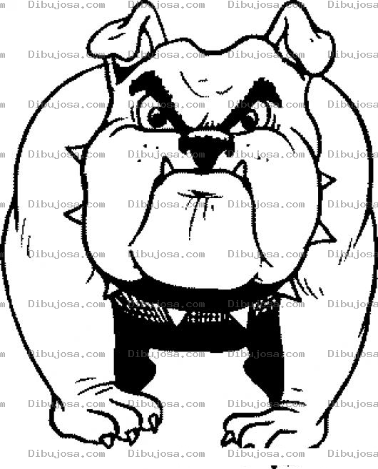 Dibujo para colorear Dibujo De Bulldog Guardian Para Pintar Y Colorear