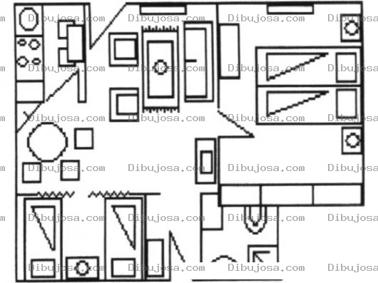 Dibujo para colorear Plano De Casita Para Pintar Y Colorear
