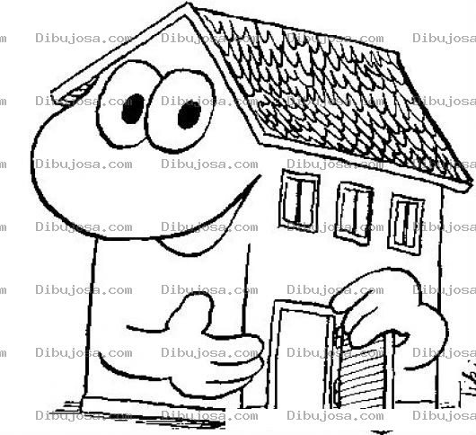Dibujo para colorear Dibujo De Casa Amigable Para Colorear