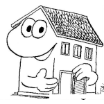 Dibujo para colorear Dibujo De Casa Amigable Para Colorear