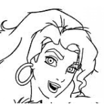 Dibujo para colorear Cara De Gitana Para Colorear