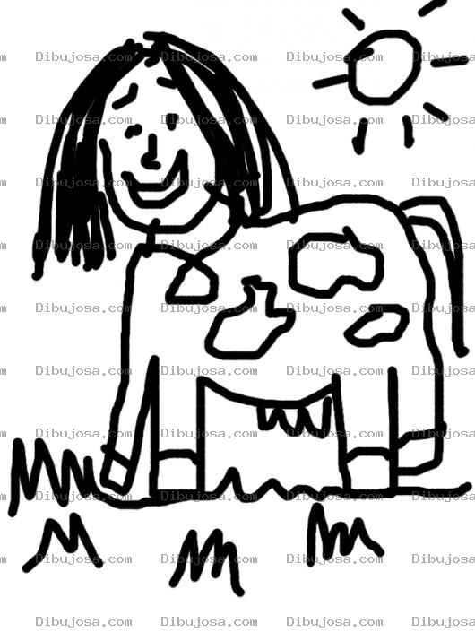 Dibujo para colorear Mujer Con Cuerpo De Vaca Para Colorear Dibujo De Vaca Con Cara De Mujer Dibujo De Mujervaca Vacamujer
