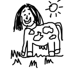Dibujo para colorear Mujer Con Cuerpo De Vaca Para Colorear Dibujo De Vaca Con Cara De Mujer Dibujo De Mujervaca Vacamujer