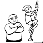 Dibujo para colorear Patojo Chingando La Pita Para Colorear