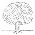 Dibujo para colorear Elige El Camino Correcto Para Pintar Y Colorear